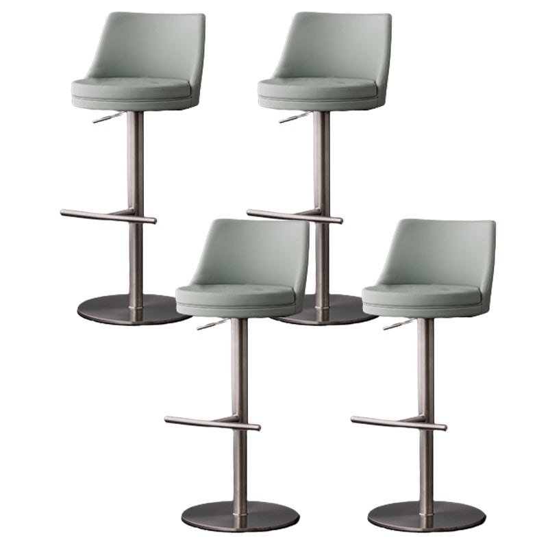 Tabouret de comptoir réglable de style moderne avec coussin en cuir et pied simple