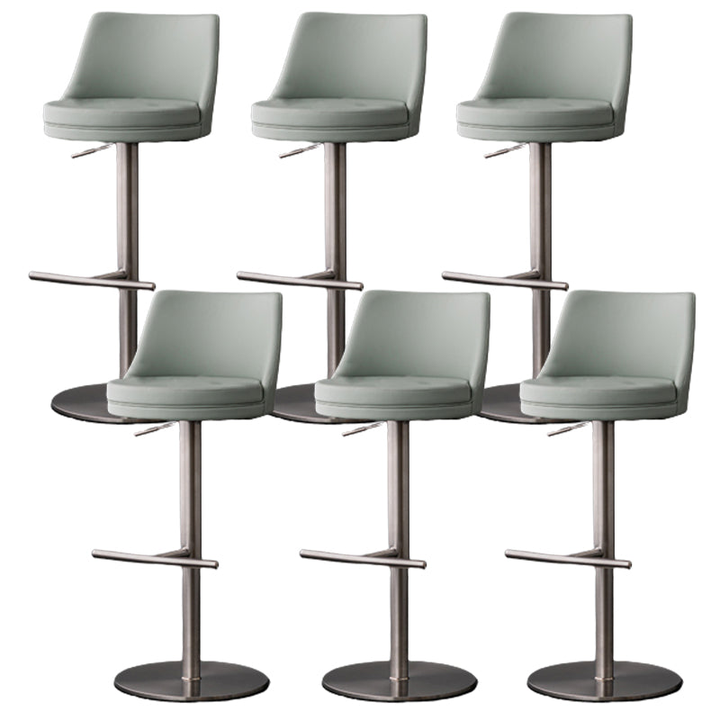 Tabouret de comptoir réglable de style moderne avec coussin en cuir et pied simple