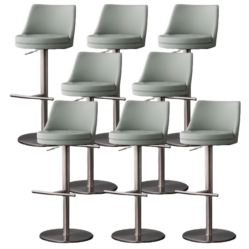 Tabouret de comptoir réglable de style moderne avec coussin en cuir et pied simple