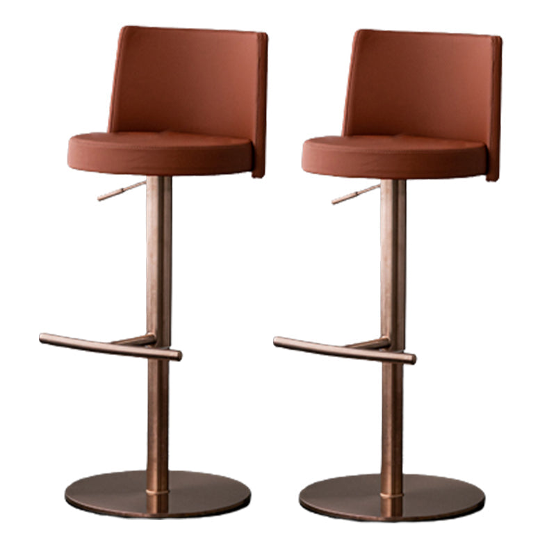 Tabouret de comptoir réglable de style moderne avec coussin en cuir et pied simple