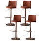 Tabouret de comptoir réglable de style moderne avec coussin en cuir et pied simple