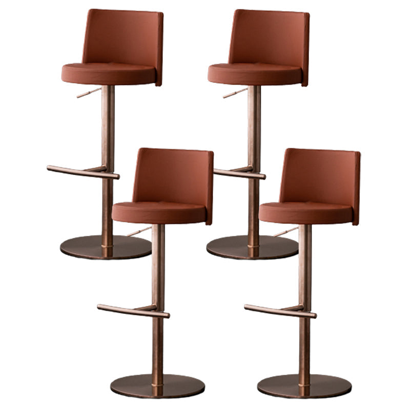 Tabouret de comptoir réglable de style moderne avec coussin en cuir et pied simple
