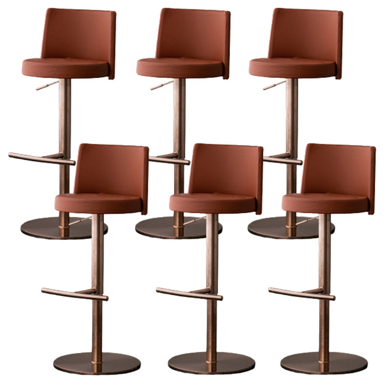 Tabouret de comptoir réglable de style moderne avec coussin en cuir et pied simple