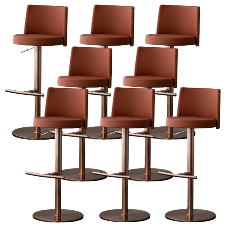 Tabouret de comptoir réglable de style moderne avec coussin en cuir et pied simple