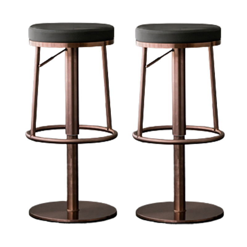 Tabouret de comptoir réglable de style moderne avec coussin en cuir et pied simple