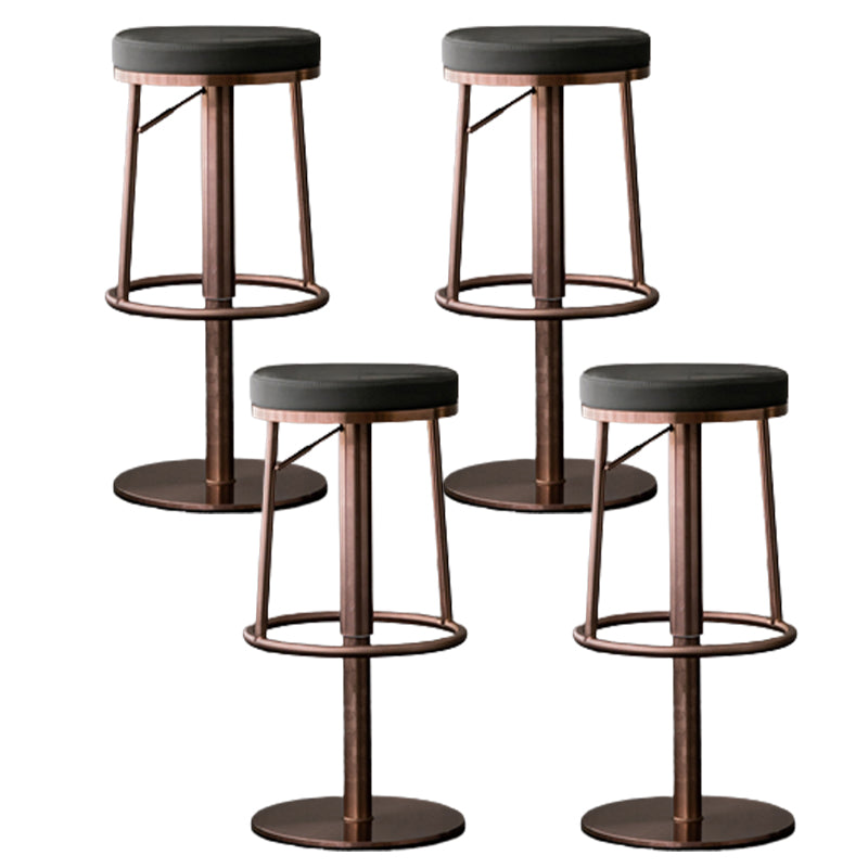 Tabouret de comptoir réglable de style moderne avec coussin en cuir et pied simple