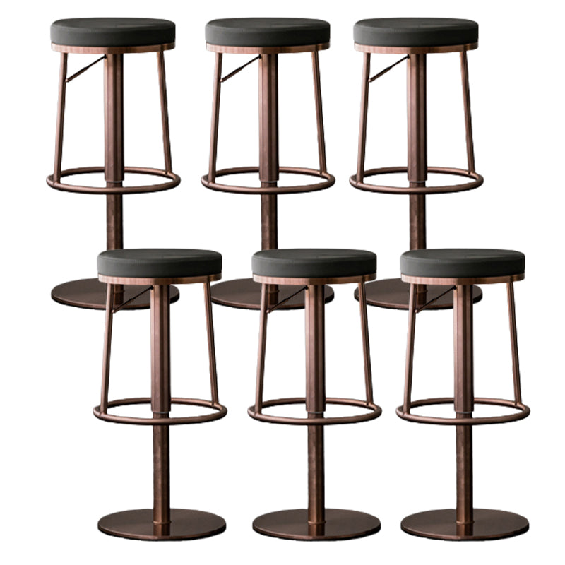 Tabouret de comptoir réglable de style moderne avec coussin en cuir et pied simple