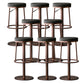 Tabouret de comptoir réglable de style moderne avec coussin en cuir et pied simple