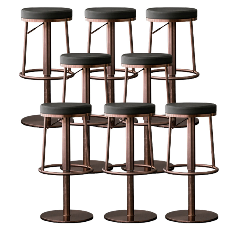 Tabouret de comptoir réglable de style moderne avec coussin en cuir et pied simple