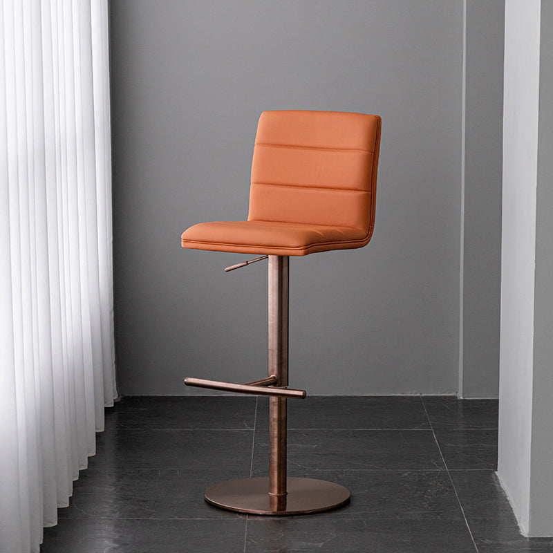 Tabouret de comptoir réglable de style moderne avec coussin en cuir et pied simple