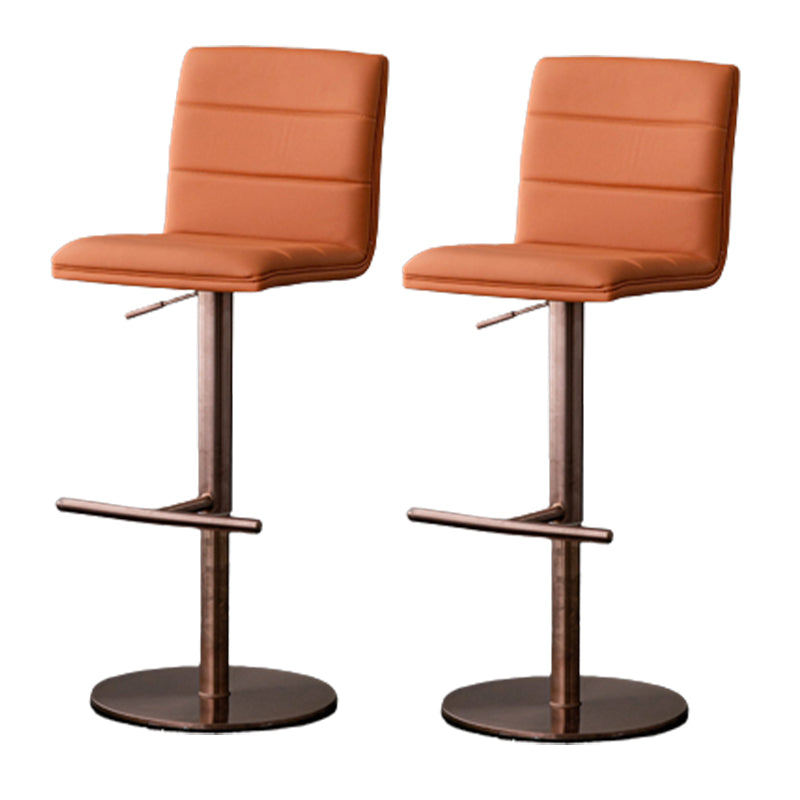 Tabouret de comptoir réglable de style moderne avec coussin en cuir et pied simple