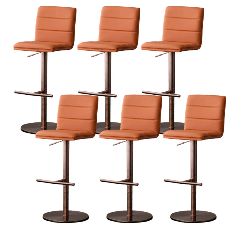 Tabouret de comptoir réglable de style moderne avec coussin en cuir et pied simple