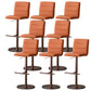Tabouret de comptoir réglable de style moderne avec coussin en cuir et pied simple