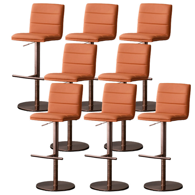 Tabouret de comptoir réglable de style moderne avec coussin en cuir et pied simple