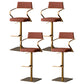 Tabouret de comptoir réglable de style moderne avec coussin en cuir et pied simple