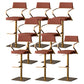 Tabouret de comptoir réglable de style moderne avec coussin en cuir et pied simple