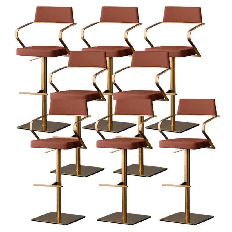 Tabouret de comptoir réglable de style moderne avec coussin en cuir et pied simple