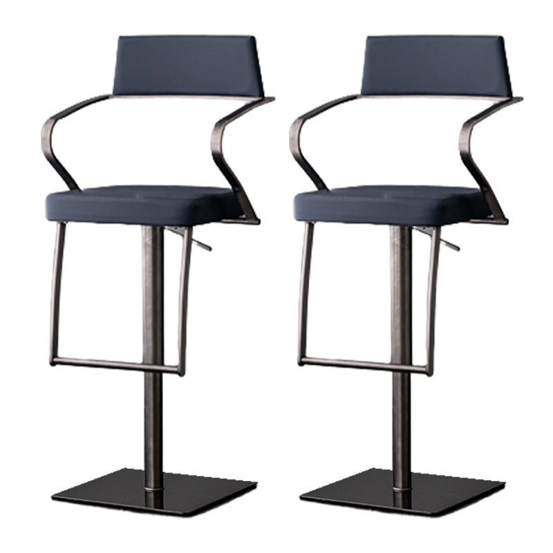 Tabouret de comptoir réglable de style moderne avec coussin en cuir et pied simple