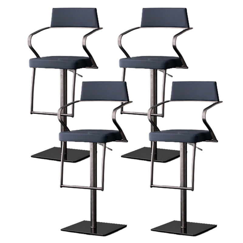 Tabouret de comptoir réglable de style moderne avec coussin en cuir et pied simple