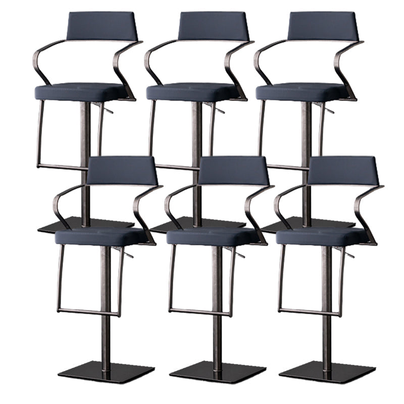 Tabouret de comptoir réglable de style moderne avec coussin en cuir et pied simple