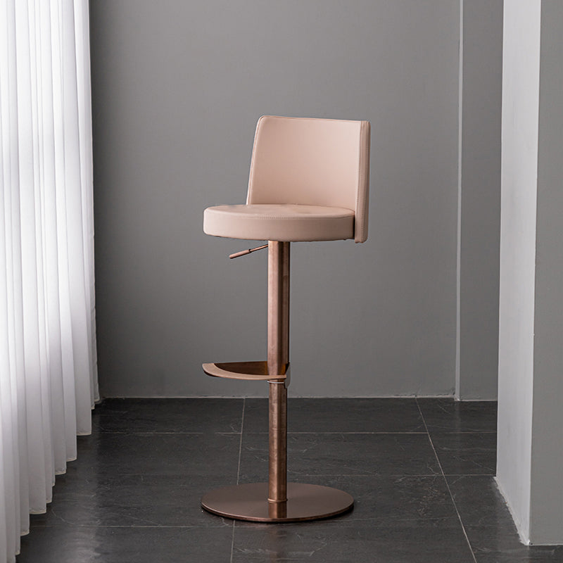 Tabouret de comptoir réglable de style moderne avec coussin en cuir et pied simple