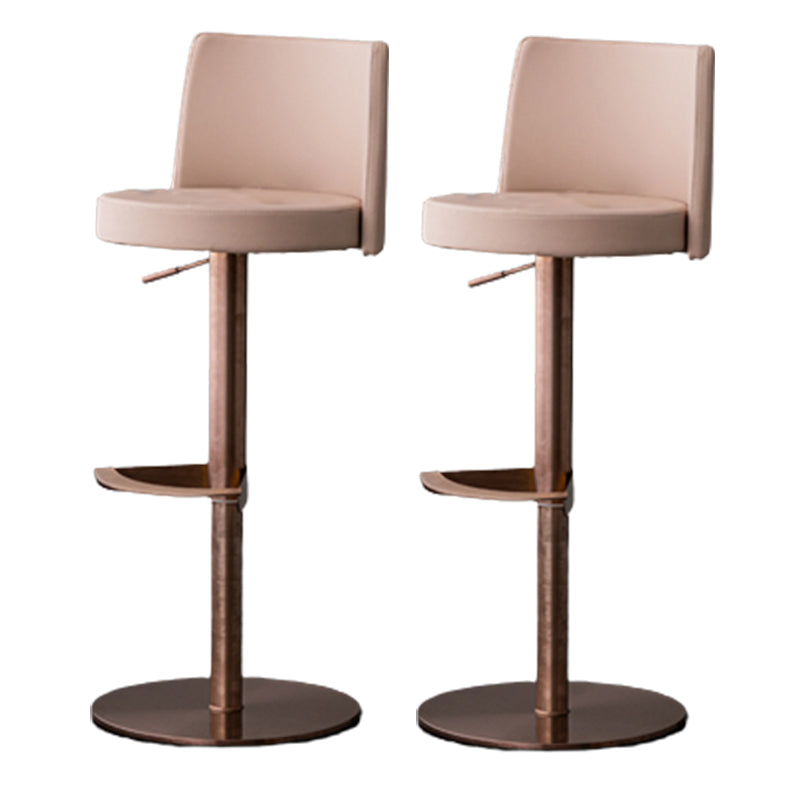 Tabouret de comptoir réglable de style moderne avec coussin en cuir et pied simple