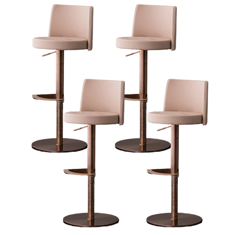 Tabouret de comptoir réglable de style moderne avec coussin en cuir et pied simple