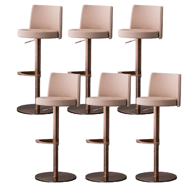 Tabouret de comptoir réglable de style moderne avec coussin en cuir et pied simple