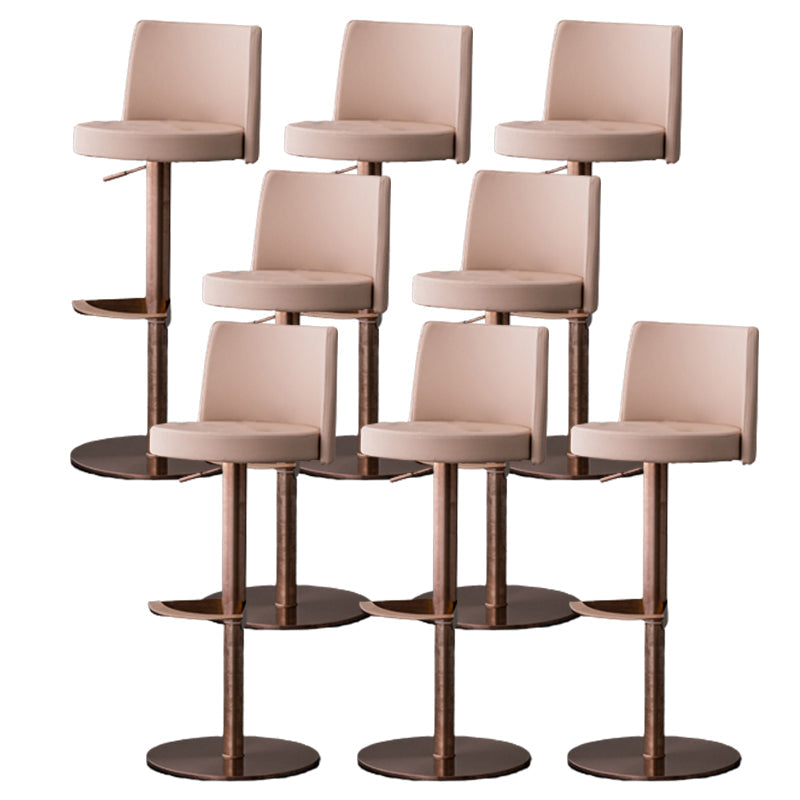 Tabouret de comptoir réglable de style moderne avec coussin en cuir et pied simple