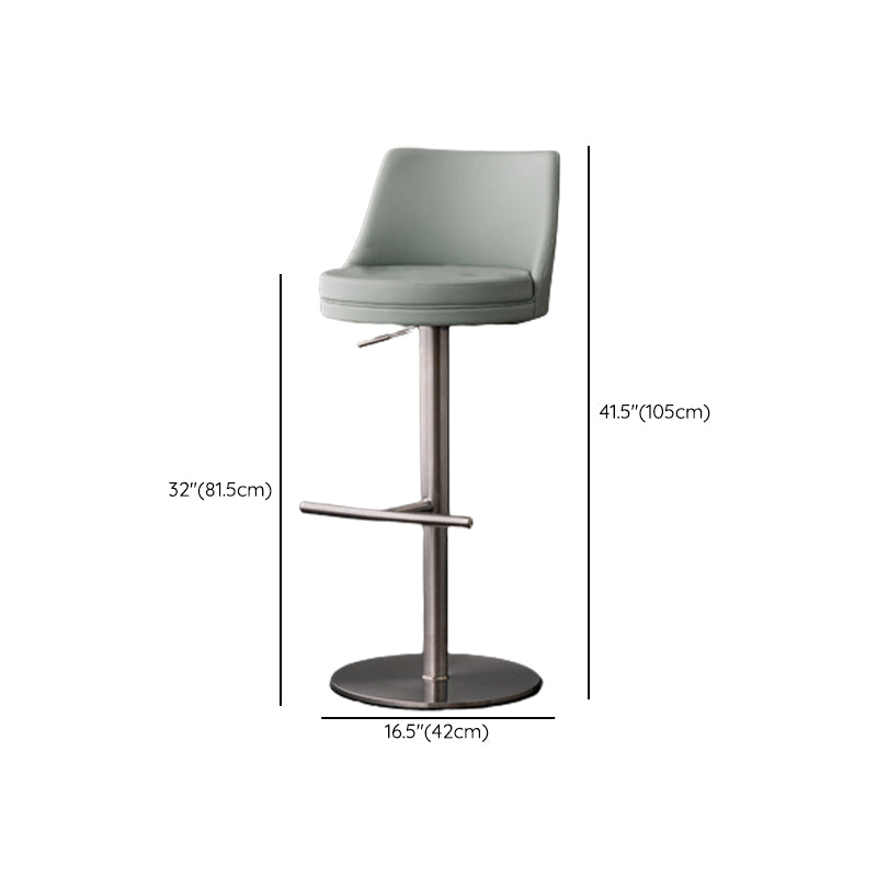 Tabouret de comptoir réglable de style moderne avec coussin en cuir et pied simple