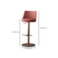 Tabouret de comptoir réglable de style moderne avec coussin en cuir et pied simple