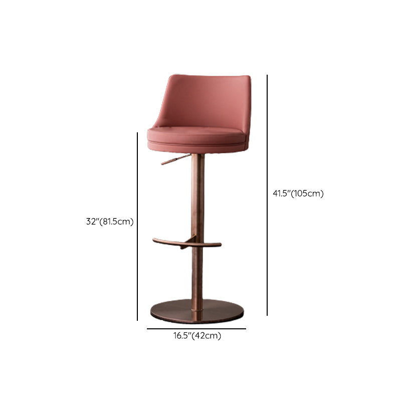 Tabouret de comptoir réglable de style moderne avec coussin en cuir et pied simple