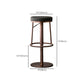 Tabouret de comptoir réglable de style moderne avec coussin en cuir et pied simple