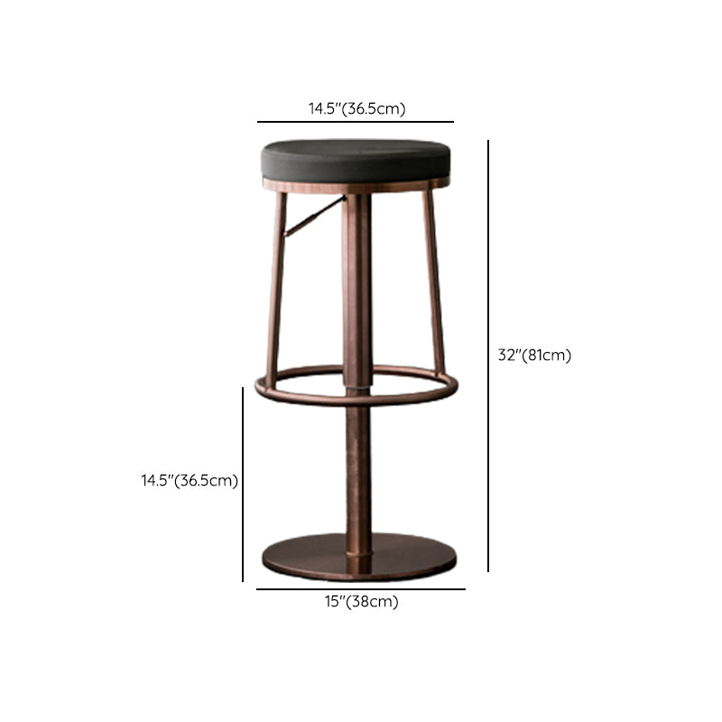 Tabouret de comptoir réglable de style moderne avec coussin en cuir et pied simple