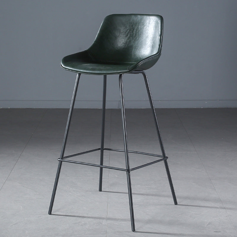 Hedendaagse gestoffeerde lage rugkakbarkrukken met metalen basis