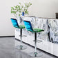Low Back Armless Adjustable Height Swivel Bar Stool with Footrest