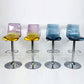 Low Back Armless Adjustable Height Swivel Bar Stool with Footrest