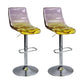 Low Back Armless Adjustable Height Swivel Bar Stool with Footrest