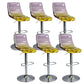 Low Back Armless Adjustable Height Swivel Bar Stool with Footrest