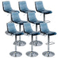 Low Back Armless Adjustable Height Swivel Bar Stool with Footrest