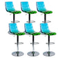 Low Back Armless Adjustable Height Swivel Bar Stool with Footrest