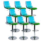 Low Back Armless Adjustable Height Swivel Bar Stool with Footrest