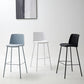 Contemporary Upholstered Low Back Plastic Bar Stools with Metal Base