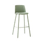 Contemporary Upholstered Low Back Plastic Bar Stools with Metal Base