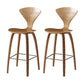 Contemporary Solid Wood Backrest Counter High Stool with 4 Legs Wood 2 Piece Set Clearhalo 'Bar Furniture' 'Bar Stools' 'bar_stools' 'furn' 'furn_bar_stools' 'Furniture' 'Kitchen & Dining Furniture' 7619660