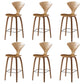 Contemporary Solid Wood Backrest Counter High Stool with 4 Legs Wood 6 Piece Set Clearhalo 'Bar Furniture' 'Bar Stools' 'bar_stools' 'furn' 'furn_bar_stools' 'Furniture' 'Kitchen & Dining Furniture' 7619665