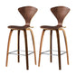 Contemporary Solid Wood Backrest Counter High Stool with 4 Legs Walnut 2 Piece Set Clearhalo 'Bar Furniture' 'Bar Stools' 'bar_stools' 'furn' 'furn_bar_stools' 'Furniture' 'Kitchen & Dining Furniture' 7619670