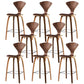 Contemporary Solid Wood Backrest Counter High Stool with 4 Legs Walnut 8 Piece Set Clearhalo 'Bar Furniture' 'Bar Stools' 'bar_stools' 'furn' 'furn_bar_stools' 'Furniture' 'Kitchen & Dining Furniture' 7619676
