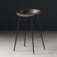 Contemporary Faux Leather Low Back Bucket Bar Stools with Metal Base Gray 1 Piece Clearhalo 'Bar Furniture' 'Bar Stools' 'bar_stools' 'furn' 'furn_bar_stools' 'Furniture' 'Kitchen & Dining Furniture' 7619802