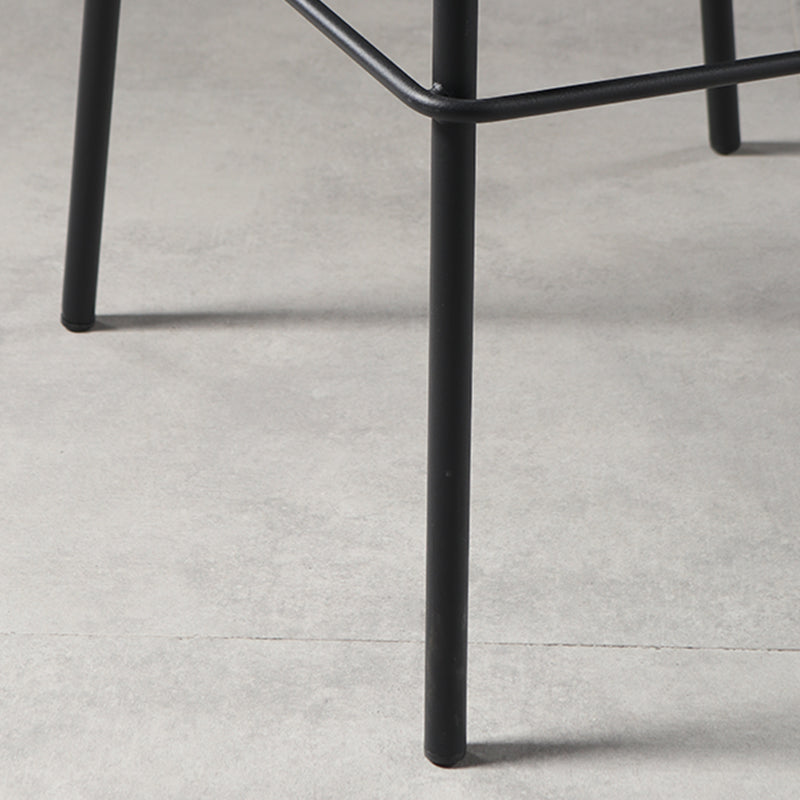 Contemporary Faux Leather Low Back Bucket Bar Stools with Metal Base Clearhalo 'Bar Furniture' 'Bar Stools' 'bar_stools' 'furn' 'furn_bar_stools' 'Furniture' 'Kitchen & Dining Furniture' 7619815